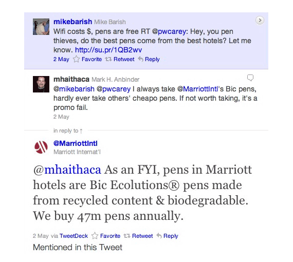 marriott twitter management