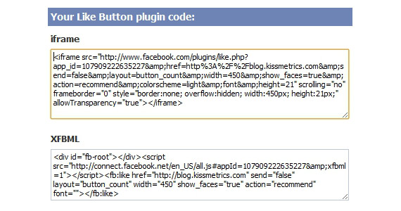 facebook like button code. Facebook Like Button Code Generation. If you did not want to install the 
