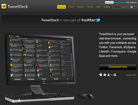 tweetdeck home page