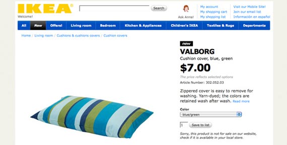 IKEA concise copy example