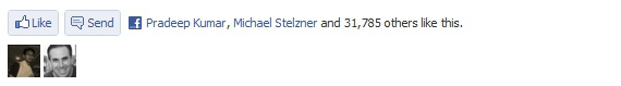 facebook like send button