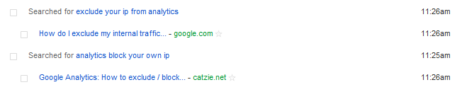 Google Web History