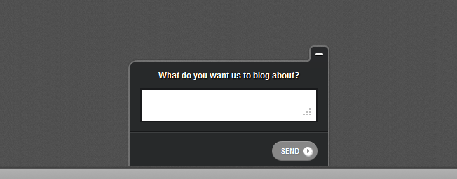 What do you want us to blog about?
