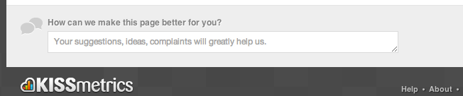in page feedback form