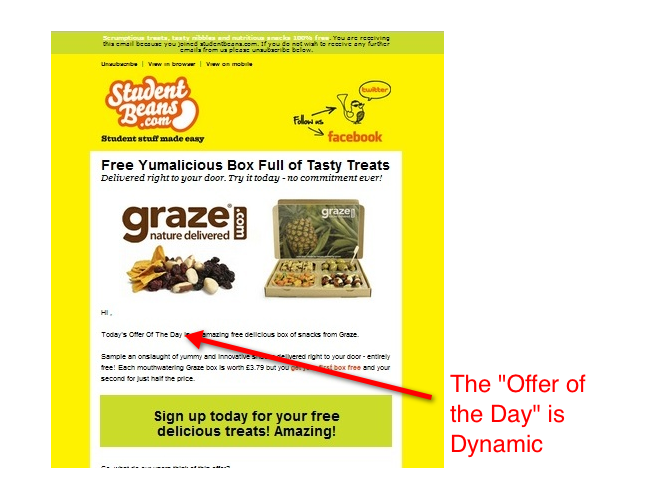 studentbeans daily offer
