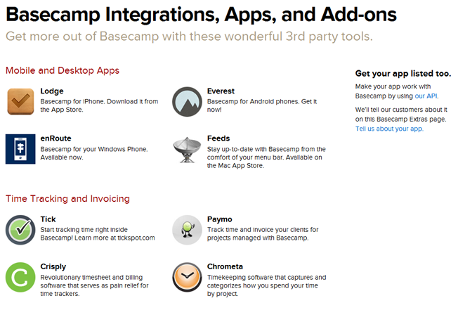 Basecamp Partner page