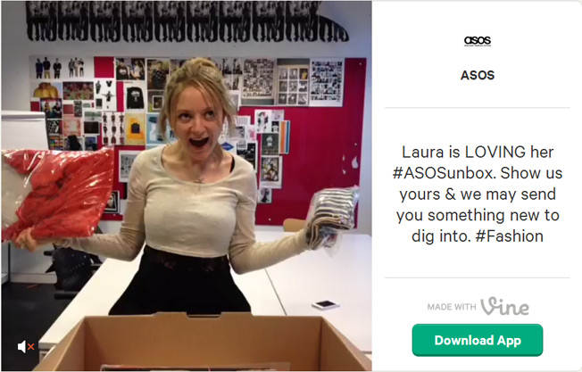 asos twitter vine
