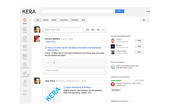 Google Plus Oboarding