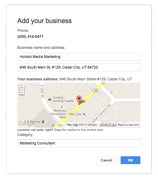 google plus create local business page step 4