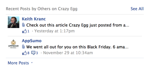 facebook testimonials recent posts by others
