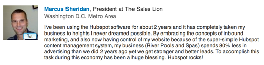 linkedin recommendations