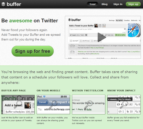 bufferapp.com home page