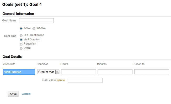 Duration Goals - Google Analytics Goals 