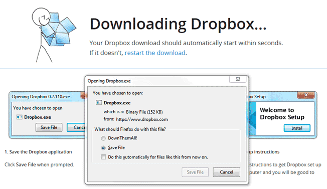 google dropbox download
