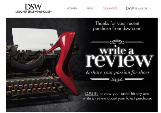 dsw write a review