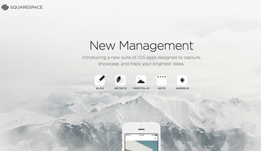 squarespace landing page