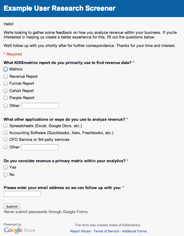 How to write a good application question