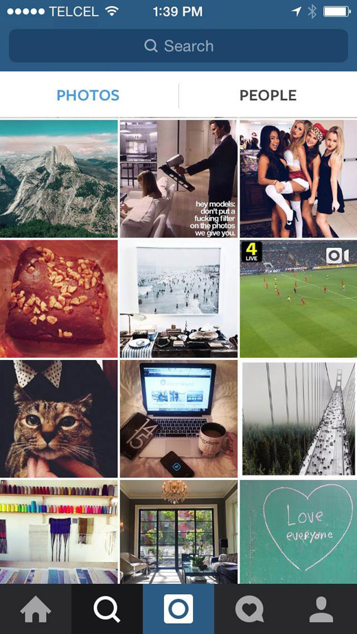 instagram search and explore
