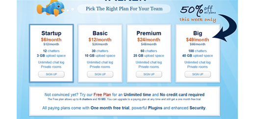 7 pricing page 50 percent