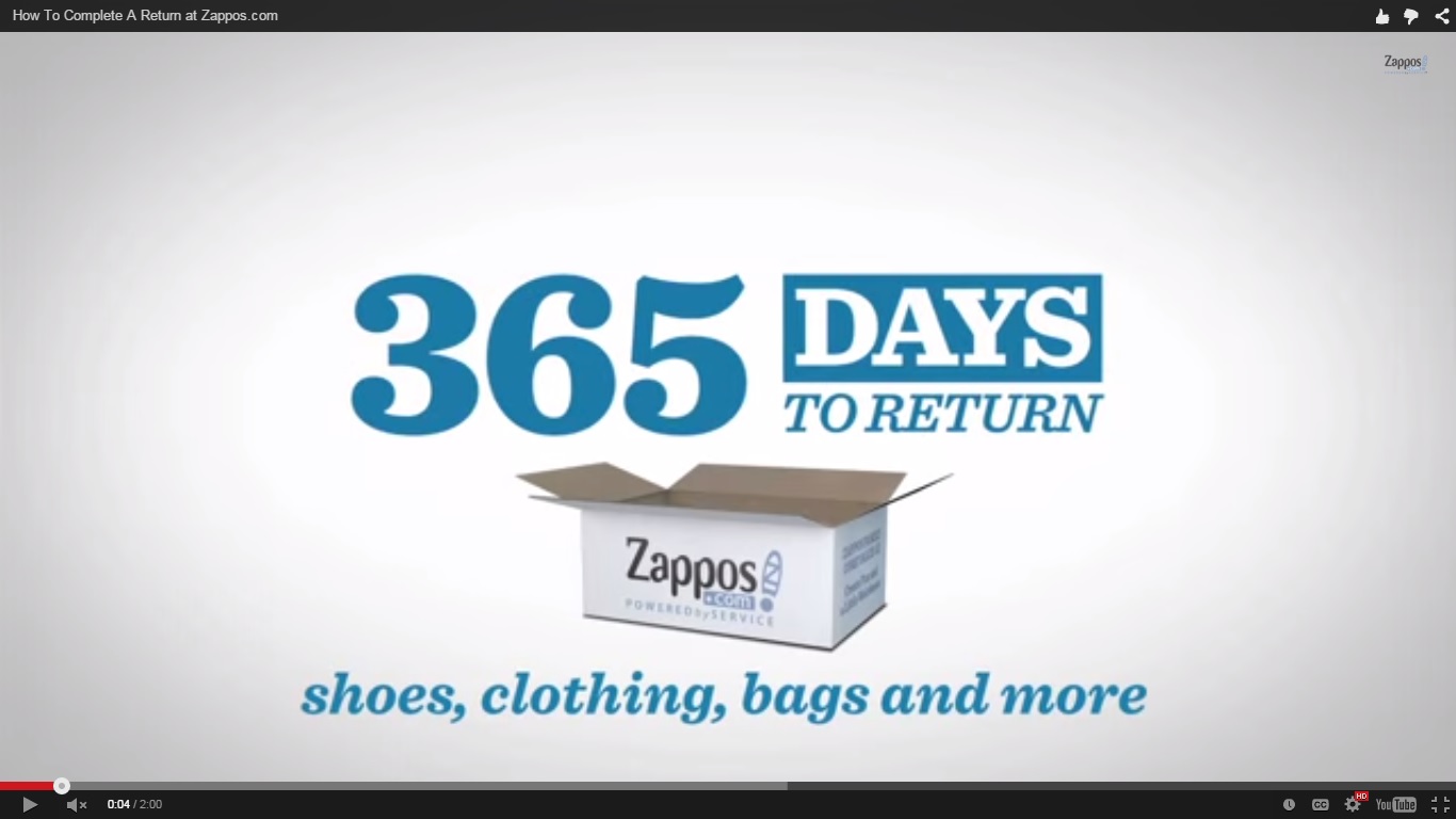 Yes, you read that right. A 365 day return policy! Insane.