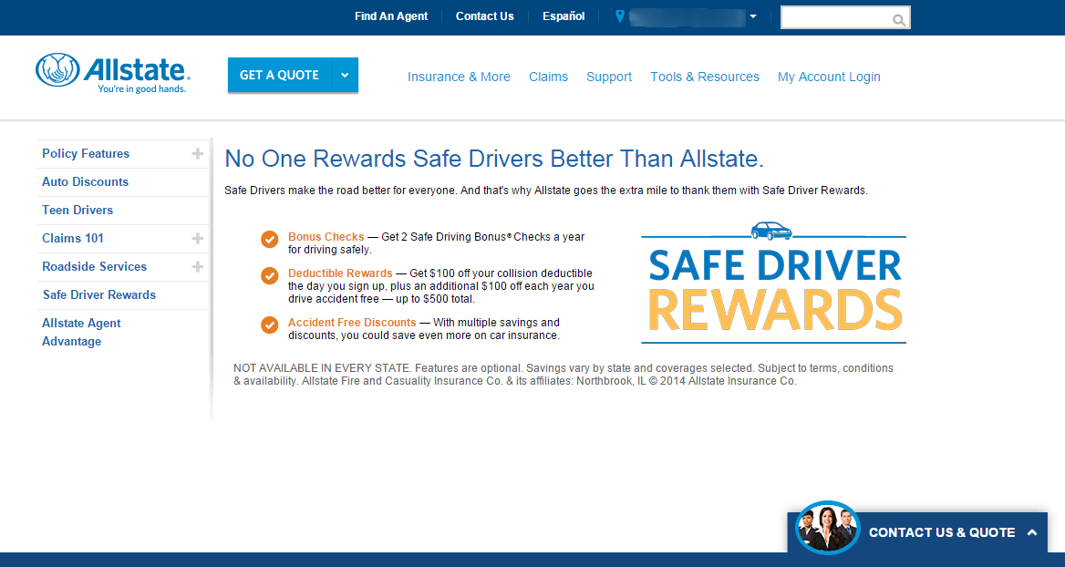 Allstate Safe Driver Rewards