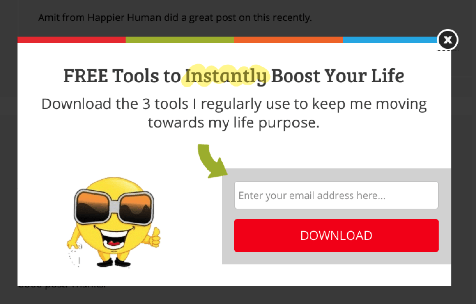 instantly popup ad