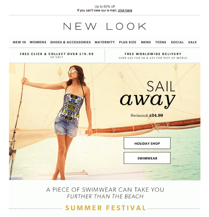 sail away new look