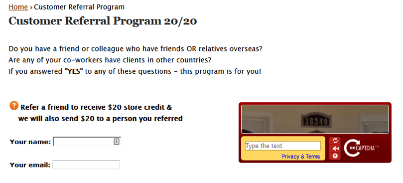customer referral program