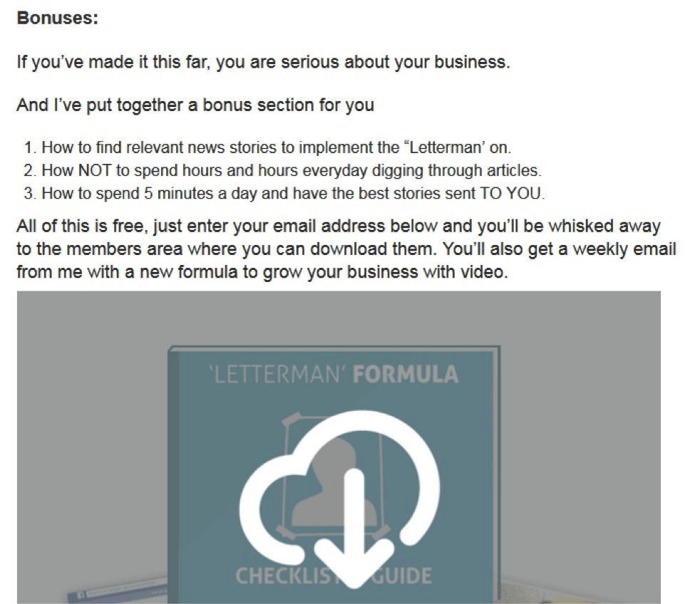 letterman formula