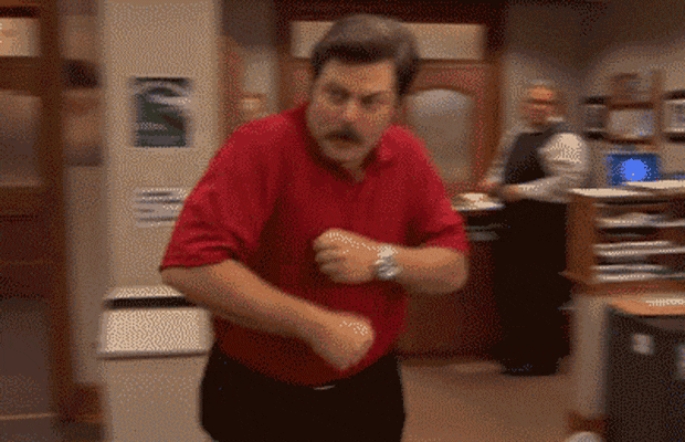 ron swanson dancing