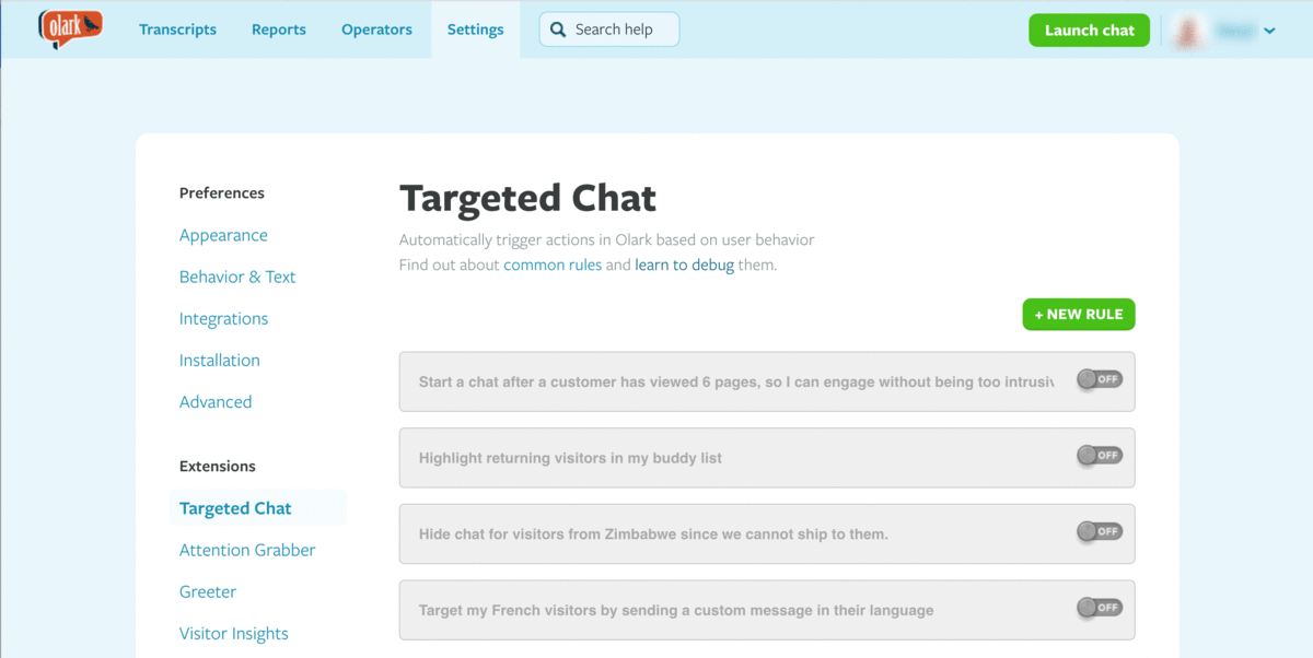 setting-up-targeted-chat