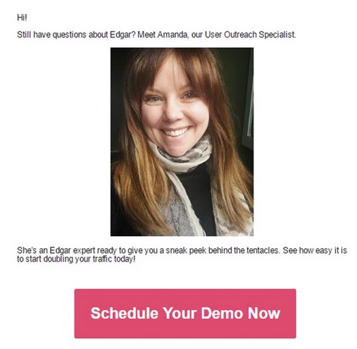 meet edgar schedule demo drip email