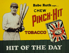 babe ruth tobacco advertisement