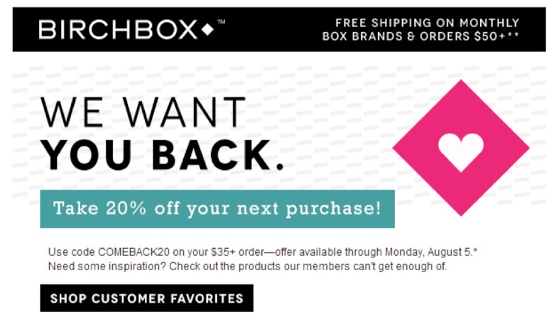 birchbox behavioral email