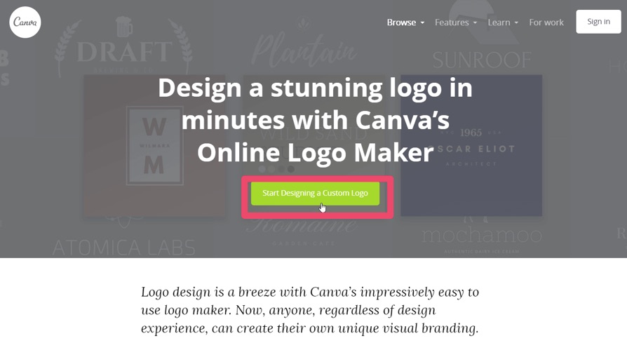 canva logo design 2018