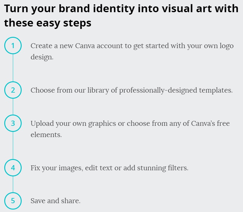 create logo in five steps in canva
