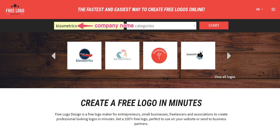 free logo design company name