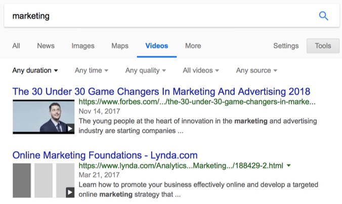 google-video-search-marketing LinkedIn - AOFIRS
