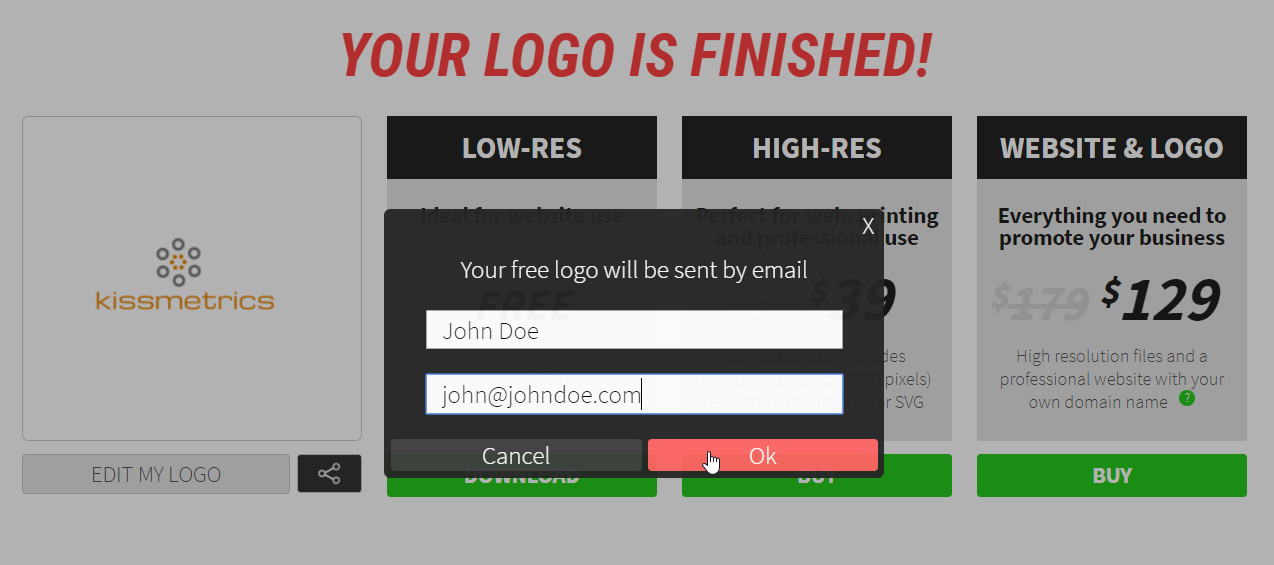 send logo to email