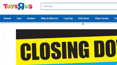 toys r us closing website
