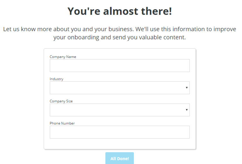 final hootsuite signup step