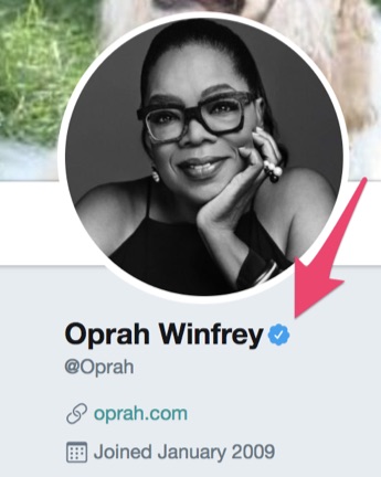 twitter Oprah verified