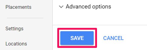 save choices in adwords