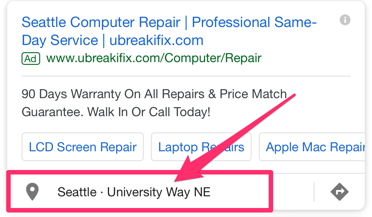seattle computer repair adwords ad