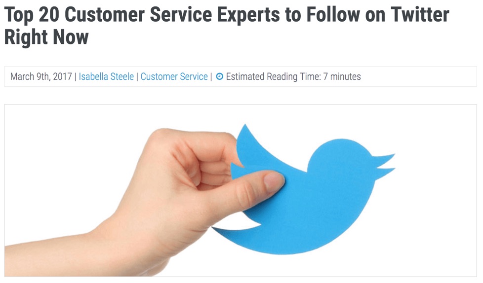 customer service experts on twitter