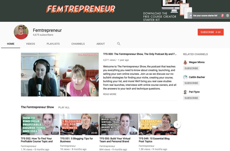 femtrepreneur youtube channel