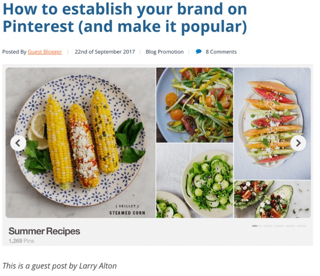 how to establish your brand on pinterest article