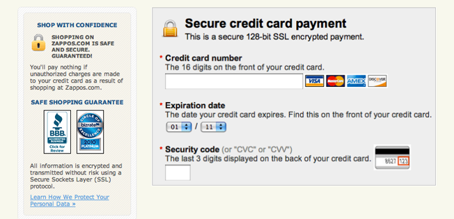 secure credit card payment